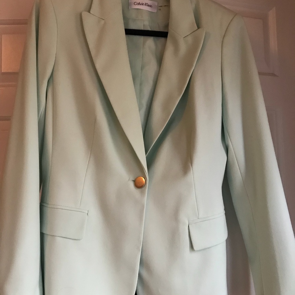 Calvin Klein Mint green blazer